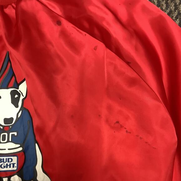Vtg Spuds Mackenzie Bud Light Satin Jacket Mens Sz XL Anheuser Busch 80s Promo - Picture 11 of 11